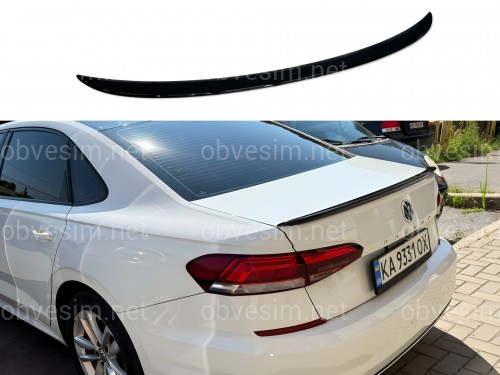 Спойлер лип Volkswagen Passat B9 USA 2019-2022 ABS пластик цвет черный