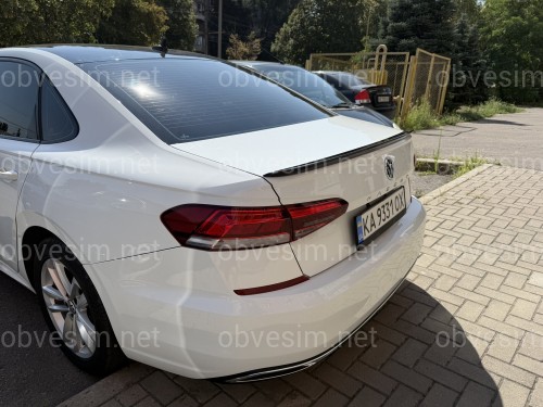 Спойлер лип Volkswagen Passat B9 USA 2019-2022 ABS пластик цвет черный