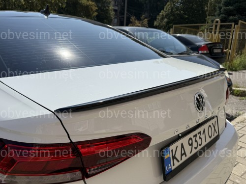 Спойлер лип Volkswagen Passat B9 USA 2019-2022 ABS пластик цвет черный