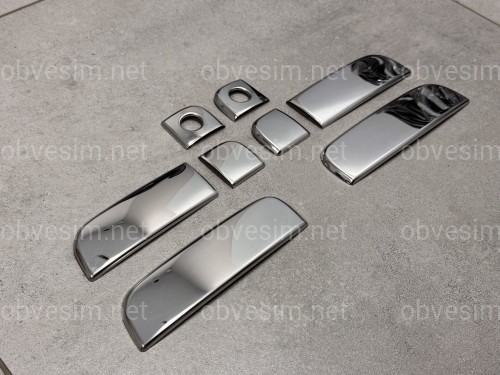 Накладки на ручки Kia Soul 2007-2011 плоские ручки (нержавеющая сталь)
