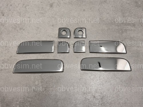 Накладки на ручки Kia Soul 2007-2011 плоские ручки (нержавеющая сталь)