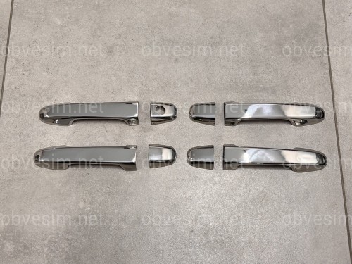 Накладки на ручки Toyota Yaris 2011-2015 (нержавеющая сталь)