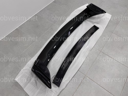 Спойлер высокий Mugen RR Honda Civic 4D 2007-2011 ABS пластик, цвет черный глянец