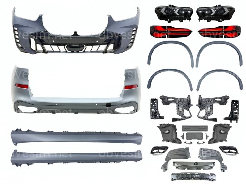 Рестайлинг комплект обвеса M paket Shadow Line 2023+ для BMW X5 G05 2018-2022