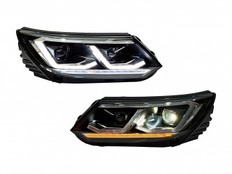 Фары FULL LED Volkswagen Tiguan 2013-2018 2шт. комплектные с блоками, ЗАМЕНА ГАЛОГЕНА