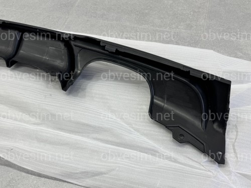 Диффузор накладка заднего бампера M-Performance BMW 3 series F30 2012-2018 под одну двойную выхлопную трубу МАТОВЫЙ 00----