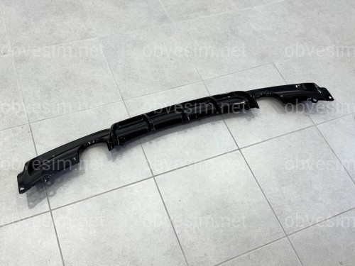 Диффузор накладка заднего бампера M-Performance BMW 3 series F30 2012-2018 под две одинарные выхлопные трубы ГЛЯНЦЕВЫЙ 0---0