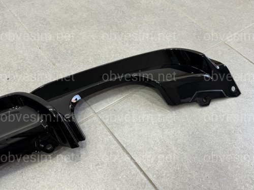 Диффузор накладка заднего бампера M-Performance BMW 3 series F30 2012-2018 под две двойные выхлопные трубы ГЛЯНЦЕВЫЙ 00--00