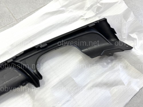 Диффузор накладка заднего бампера M-Performance BMW 3 series F30 2012-2018 под одну двойную выхлопную трубу ГЛЯНЦЕВЫЙ 00----