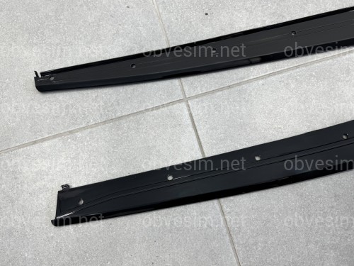 Лезвия под пороги M-Perfomance BMW 3 series F30 F31 2012-2018 2шт.  черный глянец