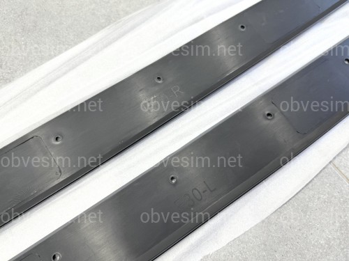 Лезвия под пороги M-Perfomance BMW 3 series F30 F31 2012-2018 2шт.  черный глянец