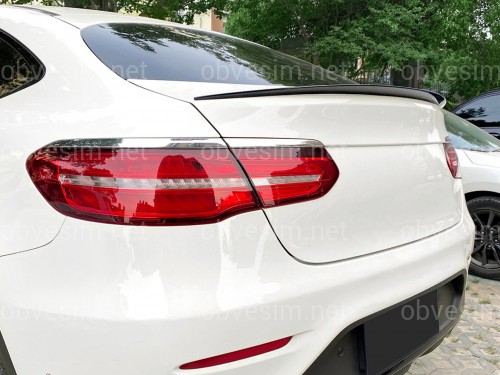 Спойлер лип багажника Mercedes-Benz GLC COUPE C253 2016-2022 ABS пластик, цвет черный глянец