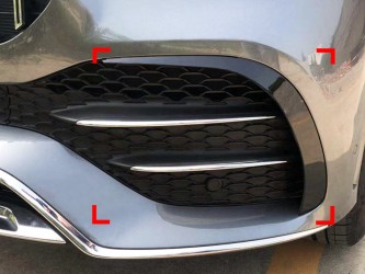 Накладки бампера AMG line для Mercedes GLE-Class W167 C167 2019-2023 2шт. ABS пластик, цвет черный глянец