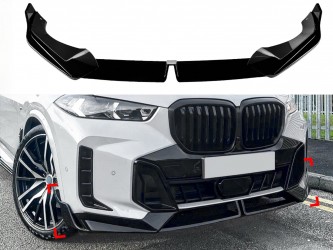 Юбка переднего бампера M-Perfomance для BMW X5 G05 LCI 2022+ ABS пластик, черный глянец