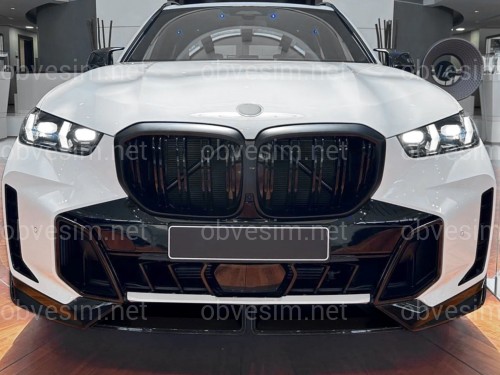 Юбка переднего бампера M-Perfomance для BMW X5 G05 LCI 2022+ ABS пластик, черный глянец