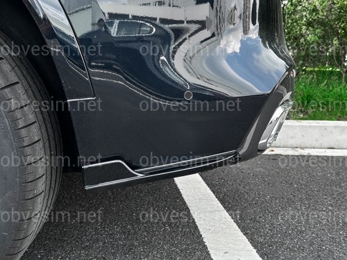 Лезвия накладки заднего бампера M-Performance BMW X5 G05 2019-  2шт. ABS пластик, черный глянец