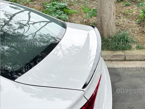 Спойлер лип для Audi A3 2013-2020 ABS пластик, цвет черный глянец