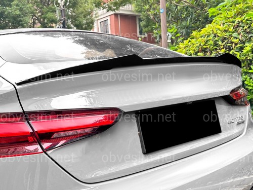 Спойлер лип стиль M4 для Audi A5 B9 2016-2023 ABS пластик, цвет черный глянец