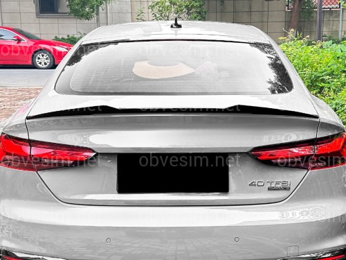 Спойлер лип стиль M4 для Audi A5 B9 2016-2023 ABS пластик, цвет черный глянец