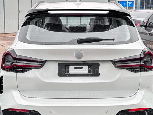 Спойлер на крышку багажника BMW X3 G01 2018-2024 ABS пластик, цвет черный глянец