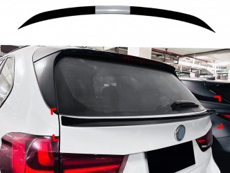 Спойлер под стекло (нижний) BMW X5 F15 2013-2018 ABS пластик цвет, черный глянец