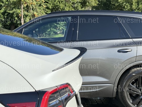 Спойлер лип для Tesla Model Y 2020-2024 ABS пластик, цвет карбон