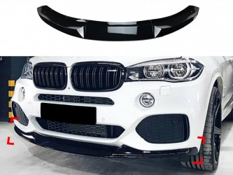 Юбка переднего бампера M-Perfomance для BMW X5 F15 2013-2018 ЧЕРНЫЙ ГЛЯНЕЦ