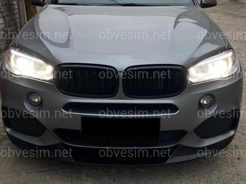 Юбка переднего бампера M-Perfomance для BMW X5 F15 2013-2018 ЧЕРНЫЙ ГЛЯНЕЦ