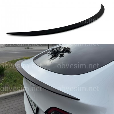Спойлер лип для Tesla Model Y 2020-2024 ABS пластик, цвет черный матовый