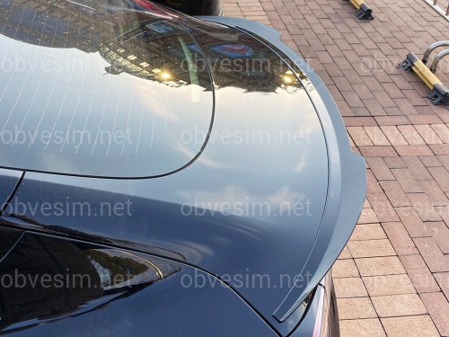 Спойлер лип Maxton Design для Tesla Model 3 2017-2024 ABS пластик, цвет черный глянец
