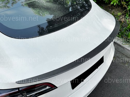 Спойлер лип для Tesla Model 3 2017-2024 ABS пластик, цвет карбон