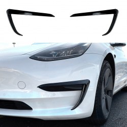 Накладки на противотуманные фары для Tesla Model 3 2017-2024 ABS пластик, цвет черный глянец
