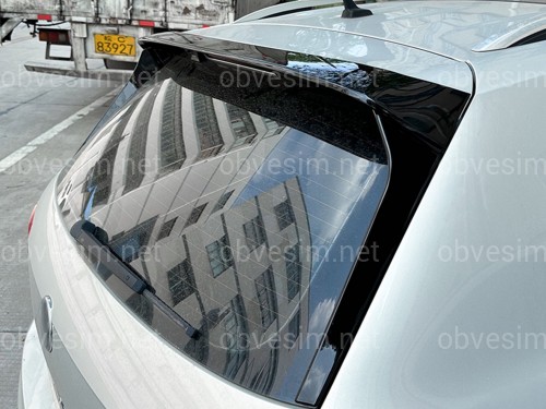 Спойлер козырек стиль R-line Volkswagen Tiguan 2017-2024 ABS пластик, цвет черный глянец
