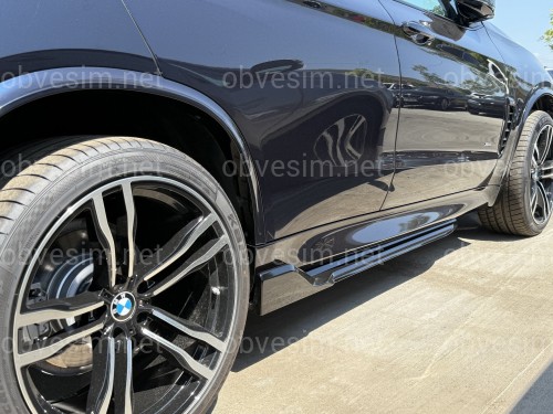Накладки под пороги Paradigma M-Perfomance BMW X5 F15 2шт., цвет черный глянец