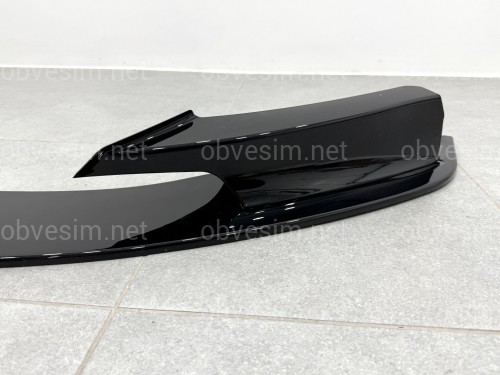 Юбка переднего бампера юбка M performance BMW 3 series F30 F31 2012-2018 абс пластик, черный глянец