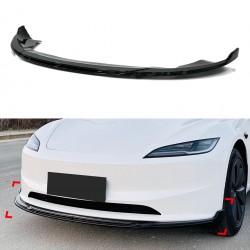Накладка переднего бампера для Tesla Model 3 2025- ABS пластик, цвет черный глянец