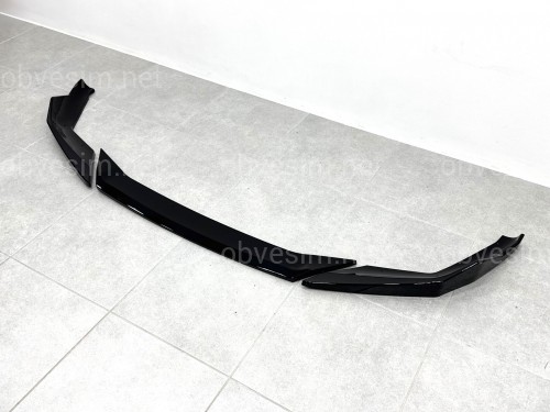 Юбка накладка переднего бампера M5 BMW 5 series G30 G31 M5 F90 LCI 2020-2023 ABS пластик, черный глянец