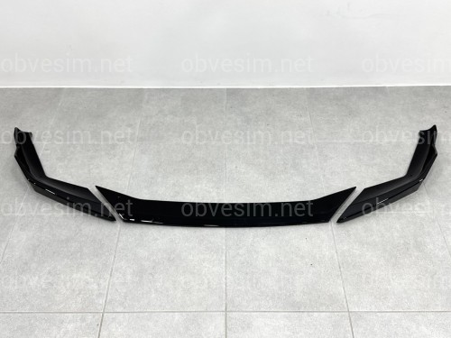Юбка накладка переднего бампера M5 BMW 5 series G30 G31 M5 F90 LCI 2020-2023 ABS пластик, черный глянец