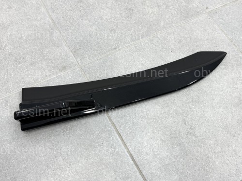 Лезвия уголки заднего бампера M-Performance BMW 3 series F30 2012-2018 2шт. черный глянец