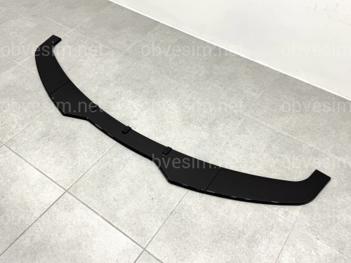 Юбка переднего бампера BMW 3 series F30 F31 2012-2018 абс пластик, черный глянец