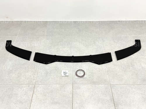 Юбка переднего бампера BMW 3 series F30 F31 2012-2018 абс пластик, черный глянец