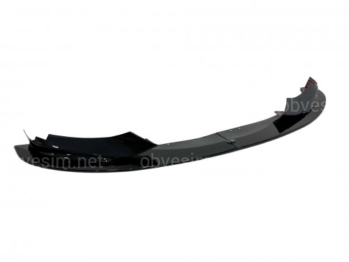 Юбка переднего бампера M performance BMW 4 series F32 F33 F36 2013-2020 ABS пластик, черный глянец