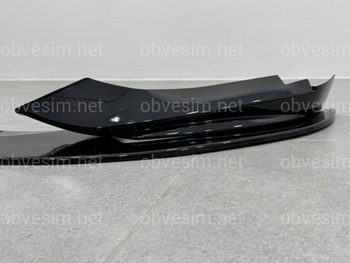 Юбка переднего бампера M performance BMW 4 series F32 F33 F36 2013-2020 ABS пластик, черный глянец