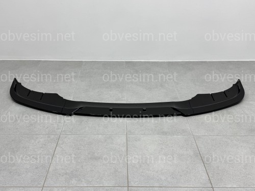 Юбка накладка переднего бампера BMW 5 series F10 F11 LCI 2013-2016 ABS пластик, цвет черный глянец