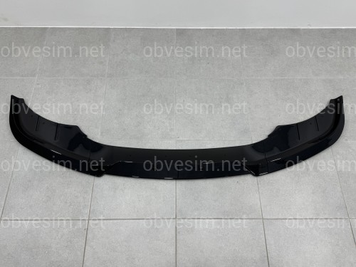 Юбка накладка переднего бампера BMW 5 series F10 F11 LCI 2013-2016 ABS пластик, цвет черный глянец
