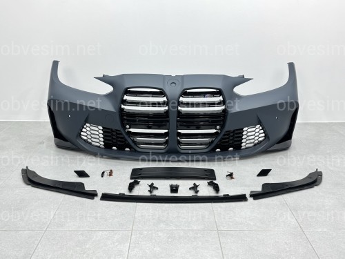 Комплект обвеса M4 G82 G83 ШИРОКАЯ ВЕРСИЯ для BMW 4 series G22 G23 2020- (капот, крылья, бампера в сборе, решетки, пороги)