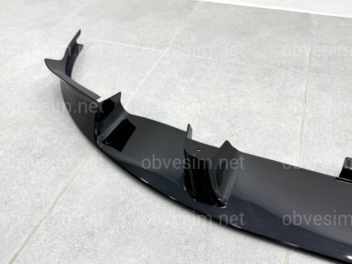 Юбка переднего бампера X3M F97 / X4M F98 2018-2021, цвет черный глянец