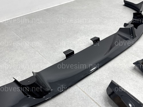 Юбка переднего бампера X3M F97 / X4M F98 2018-2021, цвет черный глянец