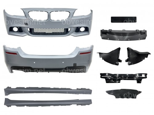 Комплект обвеса M paket рестайлинг 2013+ для BMW 5 series F10 2010-2016 (передний / задний бампер, пороги)