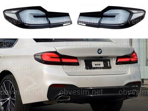 Задние дымчатые LED фонари LCI 2020+ для BMW G30 2017-2020